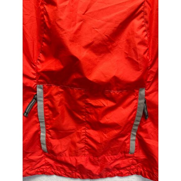 Nike Clima-Fit Vintage Nylon Reflective Full Zip Jacket Woman M 8-10 Red Grey - Picture 8 of 8